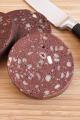 Black pudding a British type of blood sausage