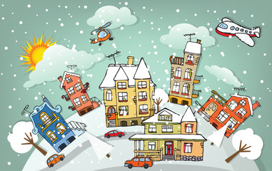 Cartoon city (Winter)