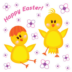 Easter vector greetings card Happy Easter.
