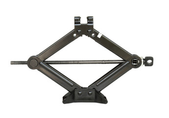 Mechanical car jack isolated on white background