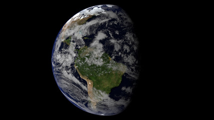 Americas - Gibbous Earth - Horizontal