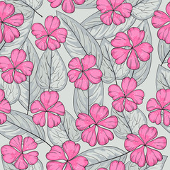 Seamless texture with pink flower