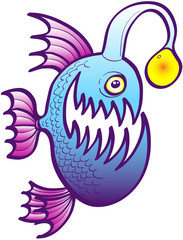 Angler fish smiling mischievously