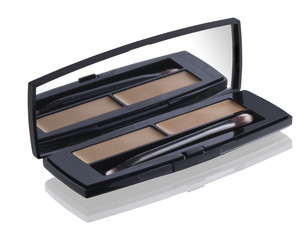 make up  set in black box with mirror