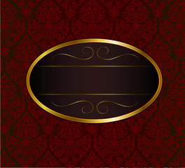 Ornament background with oval frame