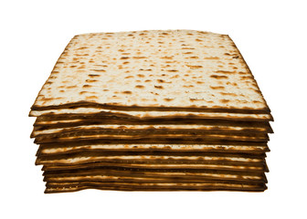 Stack of Matzoth traditional Jewish Passover bread