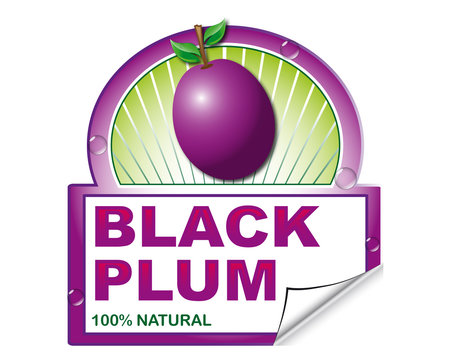 Black plum's label for marketplace
