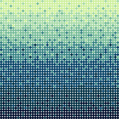 Abstract blue circles background in pixel art style