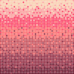 Abstract pink circles background in pixel art style