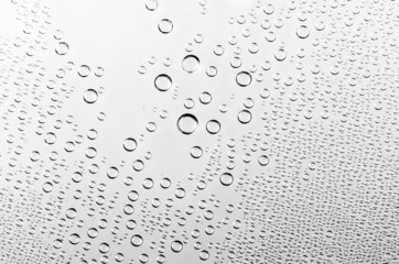 Water drop on black and white background (Process dark black and