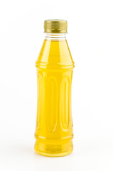Green tea bottle isolated white background
