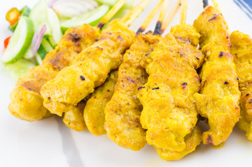 Pork satay thai cuisine food
