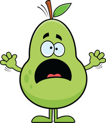 Surprised Cartoon Pear