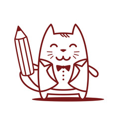 Character groom in a wedding suit line art