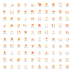 Abstract Icons Set - Isolated On White Background
