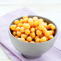 boiled chickpeas in a bowl