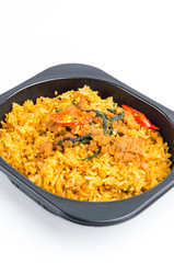Stir fried pork with basil leaf