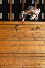 Constructing a wooden patio