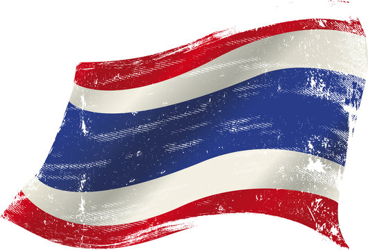Thai grunge flag