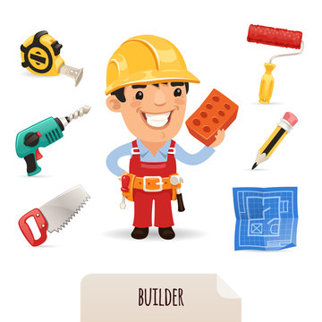 Builders icons set