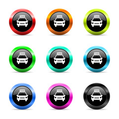taxi icon vector set