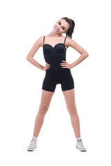 Fototapeta premium Young fitness woman doing exercise