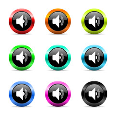 volume icon vector set