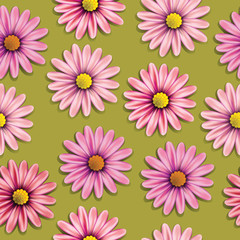 Floral seamless background. Vector illustration.