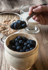 spoonful of blueberries