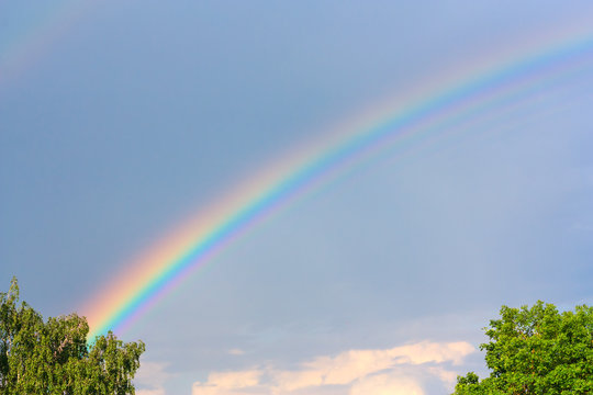 Beautiful rainbow in the sky