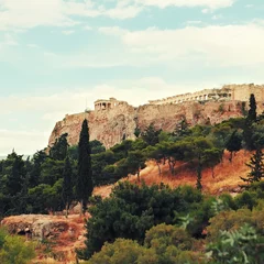Foto op Plexiglas Uitzicht op de Akropolis, Athene, Greece.Reconstruction van de Acro © Ekaterina Planina