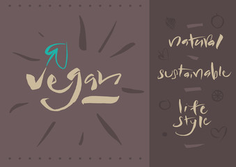 Vegetarian - Vegan - Calligraphy