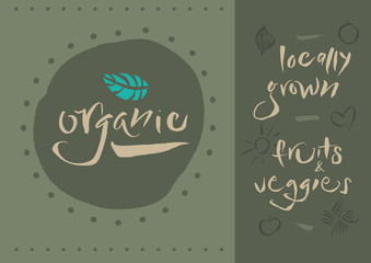 Vegetarian - Organic - Calligraphy