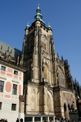 Fototapeta na wymiar Der Veitsdom bei der Prager Burg