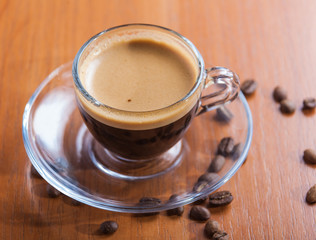 cup of morning coffee crema