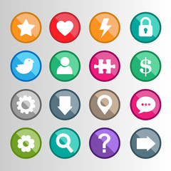 16 simple, colorful icons