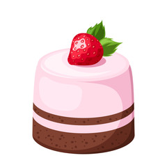 Mousse cake. Vector illustration.