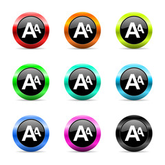 alphabet icon vector set