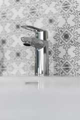 Modern bathroom chrome faucet