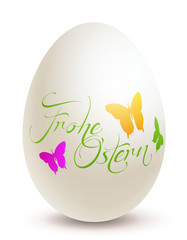 Osterei mit Schriftzug - Frohe Ostern