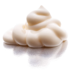 Mayonnaise swirl  isolated on white background cutout