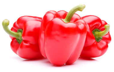 Sweet bell pepper isolated on white background cutout