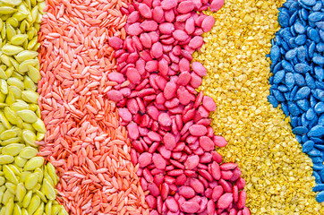 Colorful seeds texture using as background