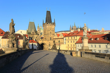 Fototapeta na wymiar Prague gothic Castle from Charles Bridge, Czech Republic