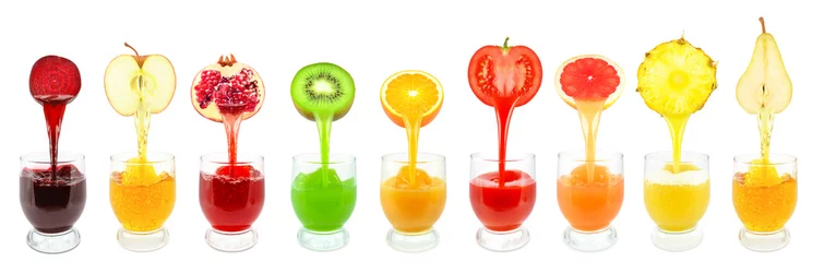 Crédence de cuisine en verre imprimé Jus jus de fruit