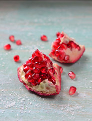 pieces of pomegranate