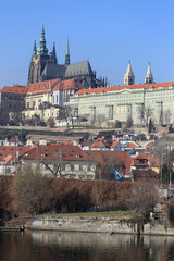 Obraz premium Prague gothic Castle above River Vltava, Czech Republic