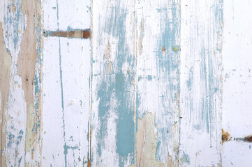 blue wooden background in studio light