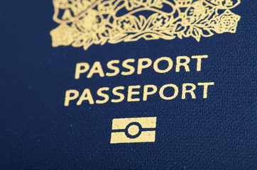 Fototapeta na wymiar Closeup of new Canadian child passport