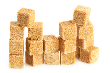 Brown cane sugar cubes